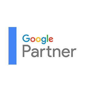 Google Partner Logo für zertifizierte Unternehmen im digitalen Marketing und Werbung.