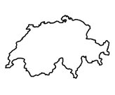 Umrisskarte der Schweiz für nationale Experten