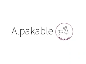 Logo von Alpakable aus Zürich mit stilisierter Zeichnung eines Alpakas und einer Person im runden Emblem