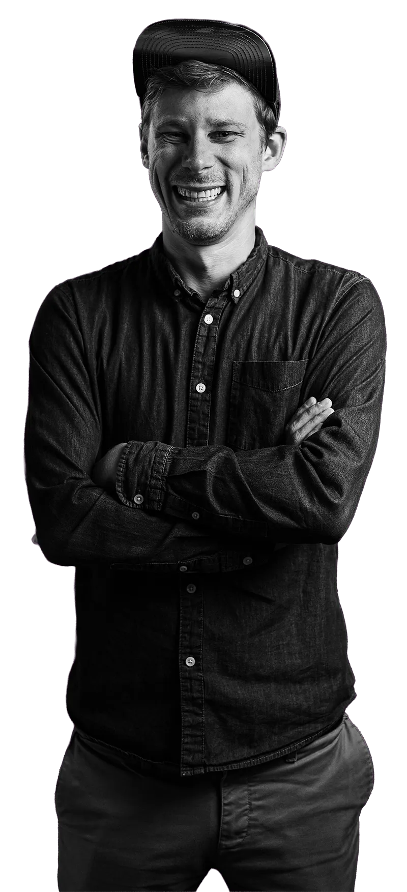 Daniel Schoch mit schwarzem Hemd, dein Ansprechpartner bei Schoch & Friends
